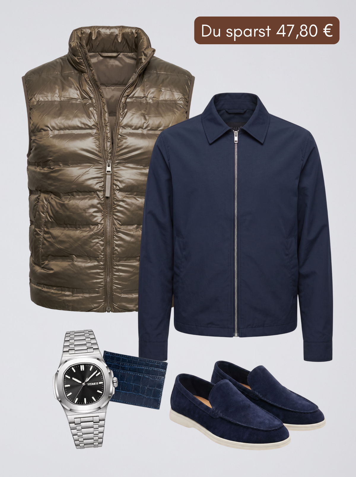 Capri Weste + Milano Jacke + Loafer Navy