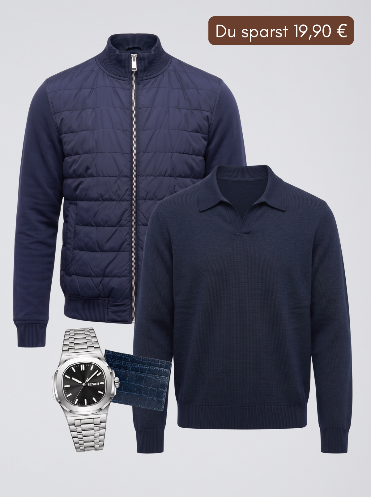Cardigan Navy + Polo Navy