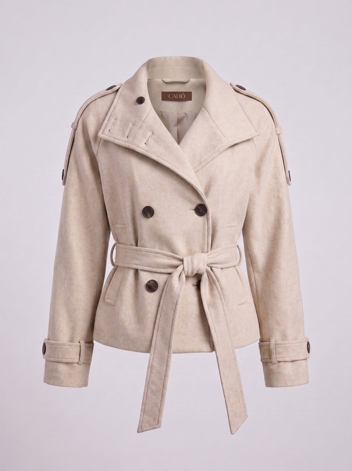 Trenchjacke mit Trichterkragen