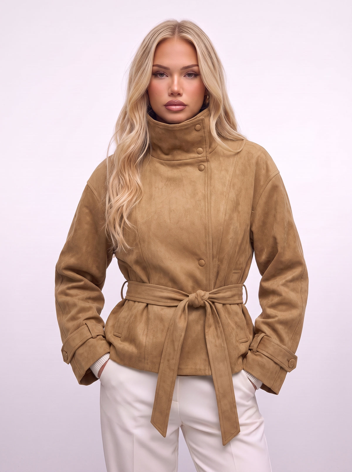 Wildleder Trenchjacke