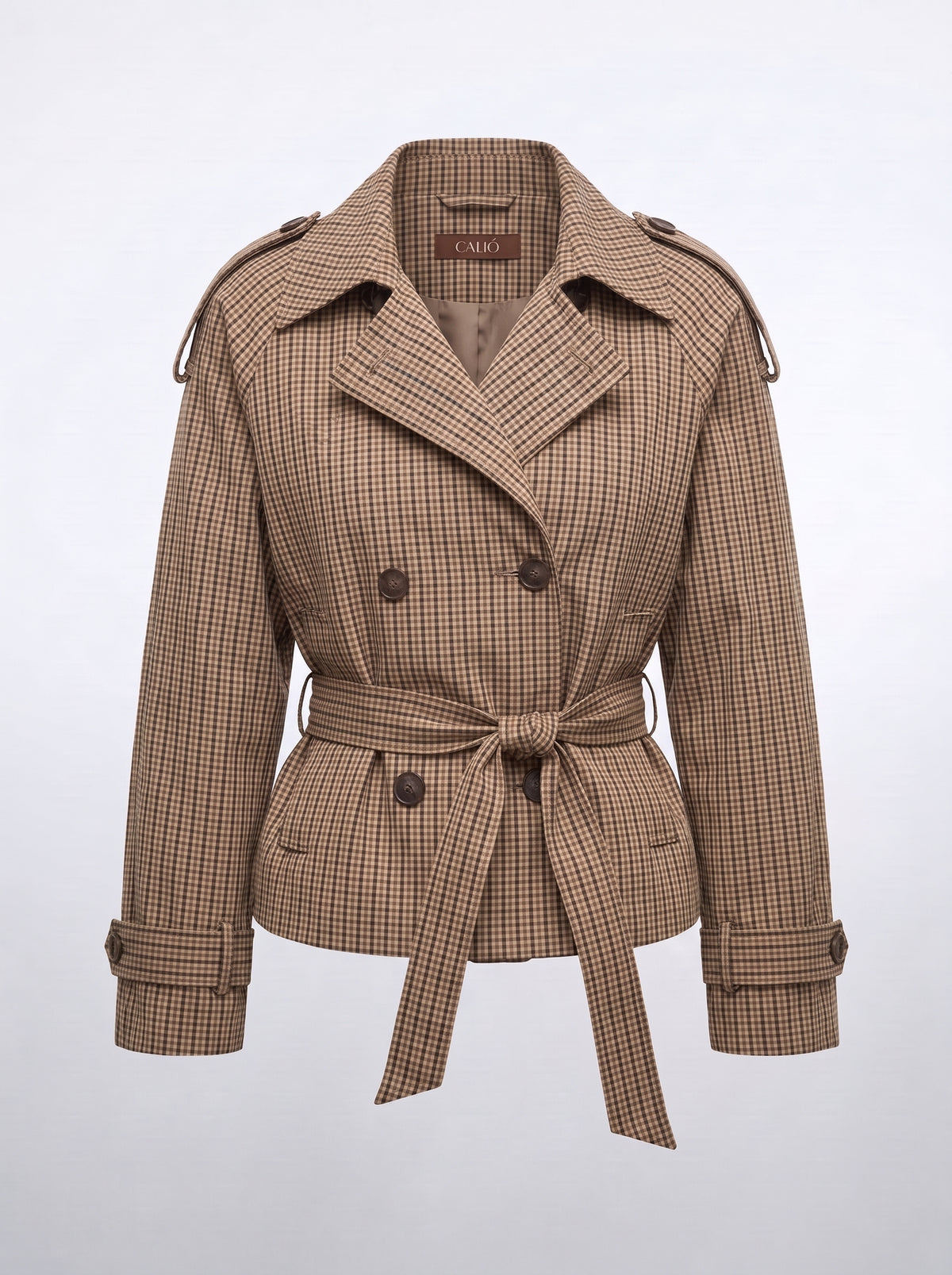 Trenchcoat mit Karomuster