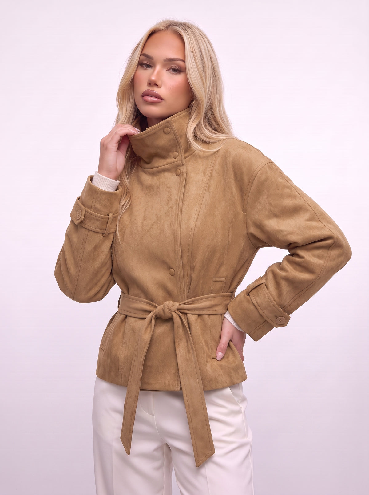 Wildleder Trenchjacke