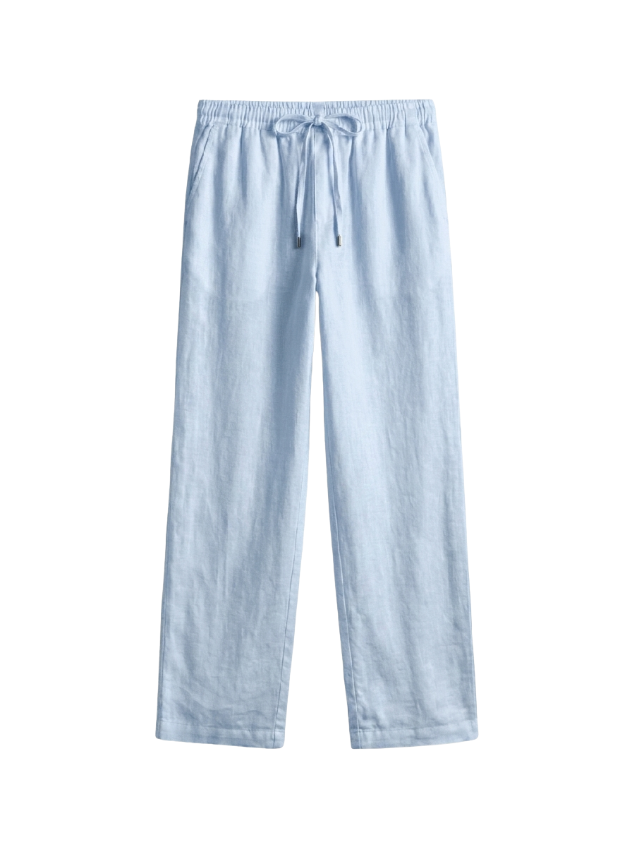 Leinen Hose Blau